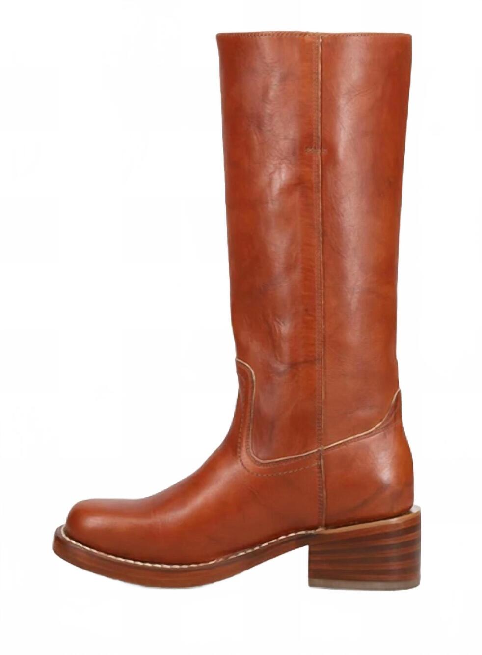 NEW FRYE women's campus 14l tall boots in saddle